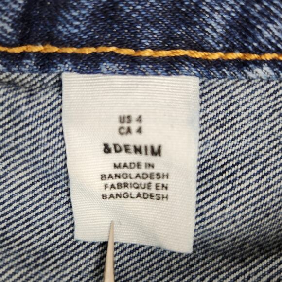 &denim Skirt Womens Size 4 Mini Distressed 27" Waist - Picture 4 of 7